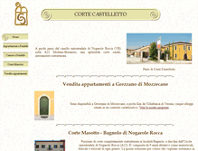 Tablet Screenshot of cortecastelletto.it